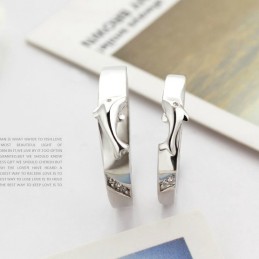 Täydelliset Tekniset Tiedot Dolphin Platinum Platinum Titanium Ring Rakastavaisille