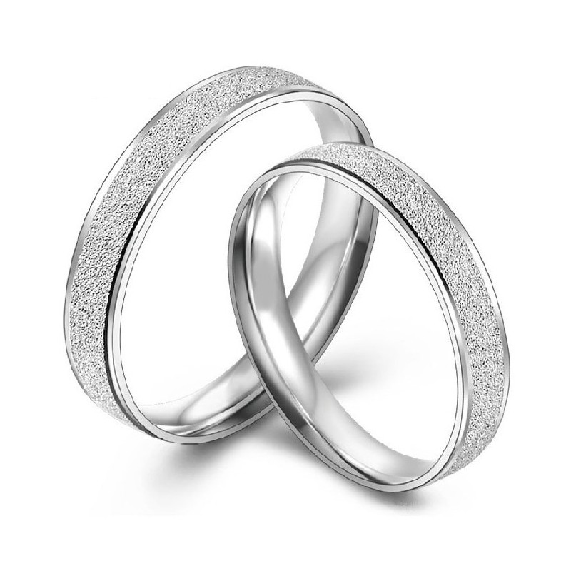 Helppokäyttöinen Helmilanka Platinapinnoitettu Titaanirengas Rakastavaisille Helppokäyttöinen Helmilanka Platinapinnoitettu Titaanirengas Rakastavaisille