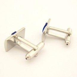 Titaanista Ja Sinisestä Akaatista Valmistetut Pitkulaiset Kalvosinnapit