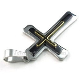 Kolmikerroksinen Titaaninen Ristiriipuskaulakoru (Vapaa Ketju)