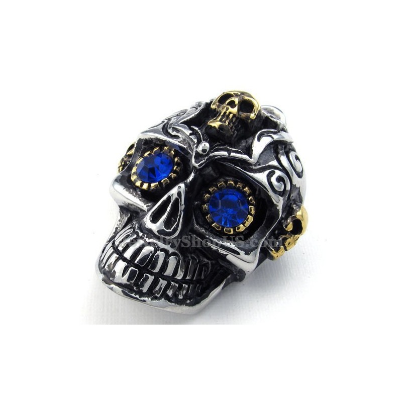 Blue Eyes Titanium Skull -Riipuskaulakoru (Vapaa Ketju) Blue Eyes Titanium Skull -Riipuskaulakoru (Vapaa Ketju)