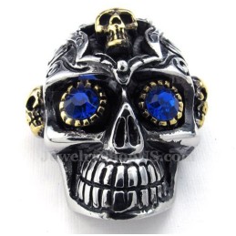 Blue Eyes Titanium Skull -Riipuskaulakoru (Vapaa Ketju)
