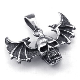 Wings Titanium Skull -Riipuskaulakoru (Vapaa Ketju)