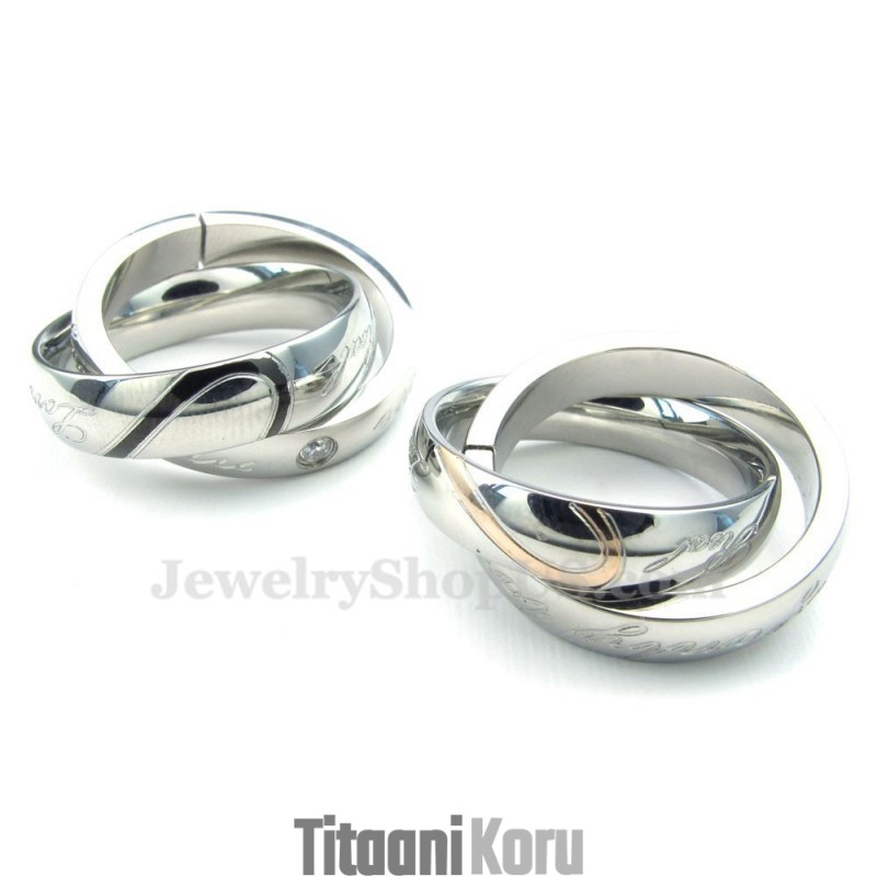 Pariskunnat Titaanista Lukittuva Piiri Riipuskaulakoru (Ilmainen Ketju) (Yksi Pari)