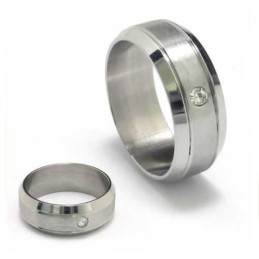 8 Mm:N Timantti-Unisex-Titaanisormus
