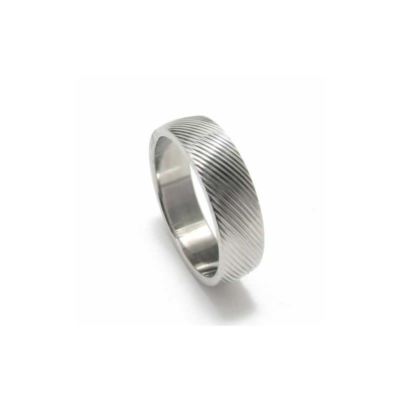 Ristijyväinen 6 Mm Titaanisormus Ristijyväinen 6 Mm Titaanisormus