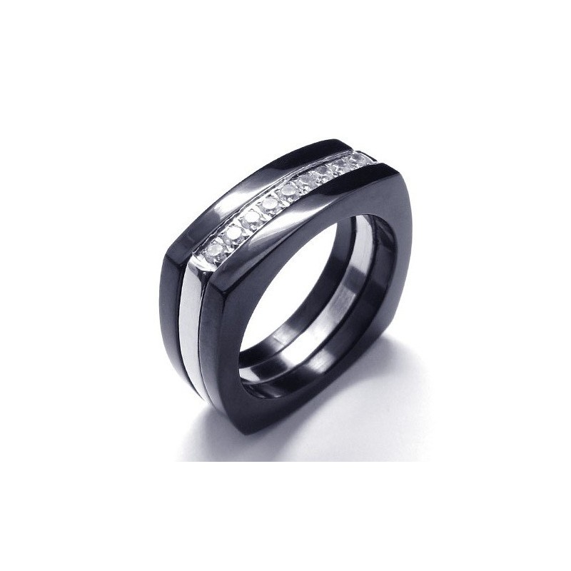 8 Mm:N Timantti-Unisex-Titaanisormus