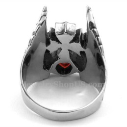 Titaaninen Ristisormus Punaisella Zirkonilla