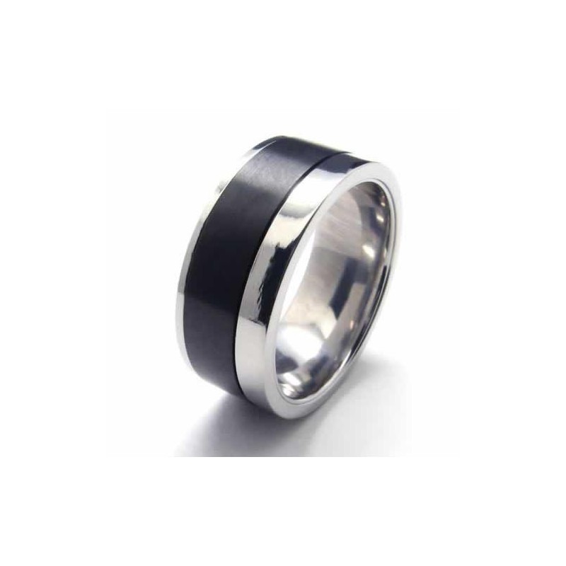 Miesten 8 Mm Musta Titaanisormus Miesten 8 Mm Musta Titaanisormus