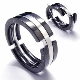 8 Mm Musta Titaani Palapelisormus