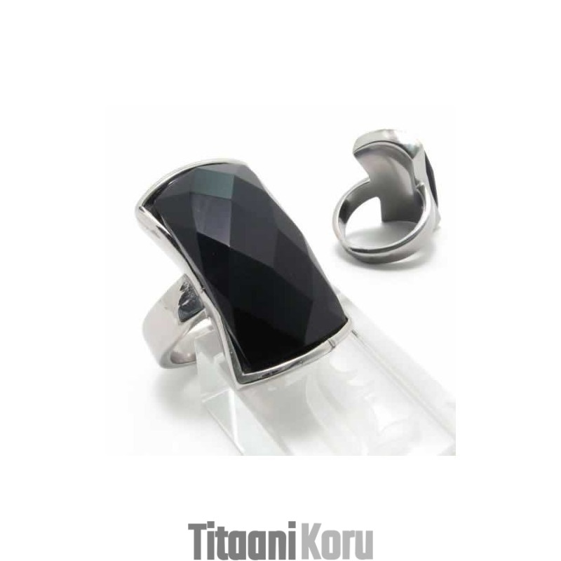 Musta Akaatti 13 Mm Titaaniupotus Hovisormus Musta Akaatti 13 Mm Titaaniupotus Hovisormus
