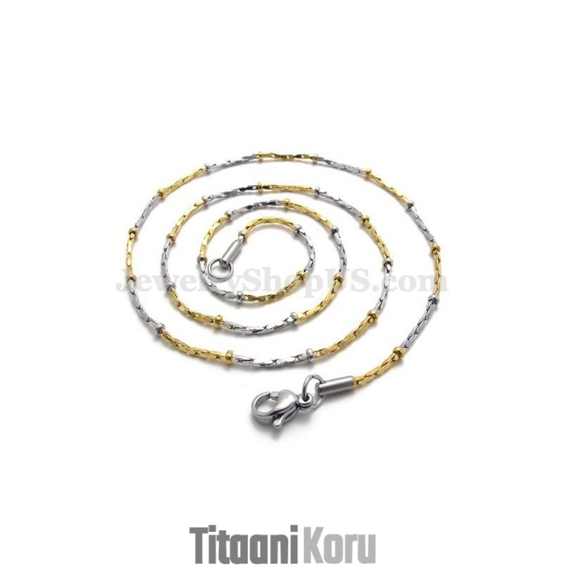 Muoti Kultainen Titaanikaulakoruketju