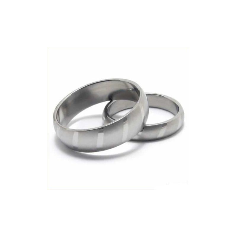 6 Mm:N Unisex-Kupumainen Titaanisormus