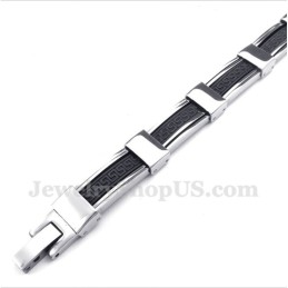 Miesten Titaaninen Kreikkalainen Meanderkuvioinen Kumirannekoru