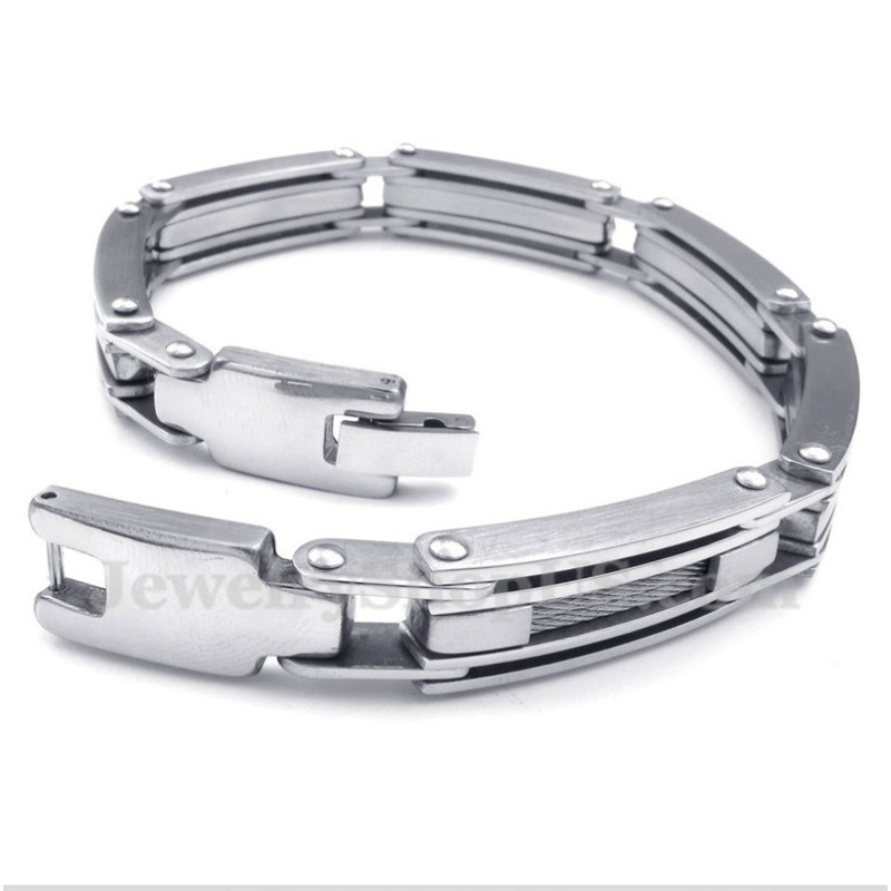 Miesten Titaanikaapelirannekoru