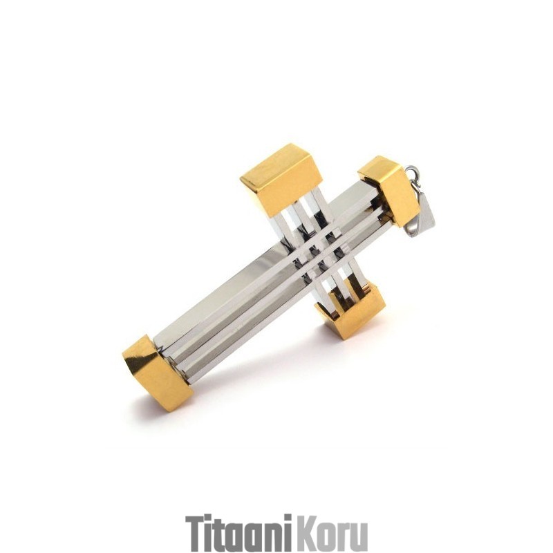 Uusi Tyylinen Punottu Ristiriipus Titaanista (Kultainen) Uusi Tyylinen Punottu Ristiriipus Titaanista (Kultainen)