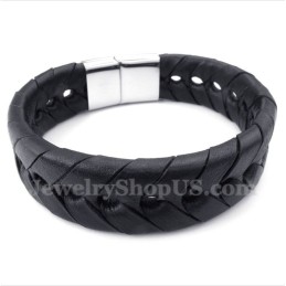 Miesten Titaani Nahkarannekoru