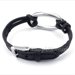 Miesten Titaani Nahkarannekoru