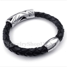 Miesten Titaani Nahkarannekoru