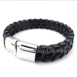 Miesten Nahkainen Titaanirannekoru