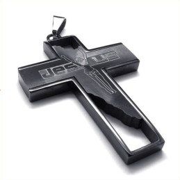 Jeesus-Risti Titaaniriipus (Musta)