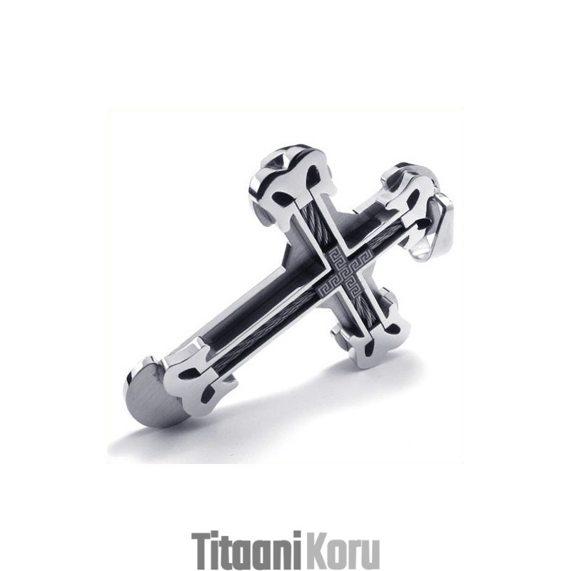 Fashion Sport -Ristiriipus Titaanista (Musta)