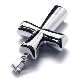 Muotipylväsristi-Riipus Titaanista (Hopea)