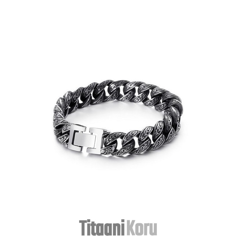 Muoti Miesten Titaaninen Monisilmukkainen Lukkokuvioinen Rannekoru