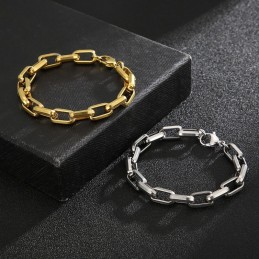 Rock Hip Hop -Neliömäinen Titaanirannekoru Miehille