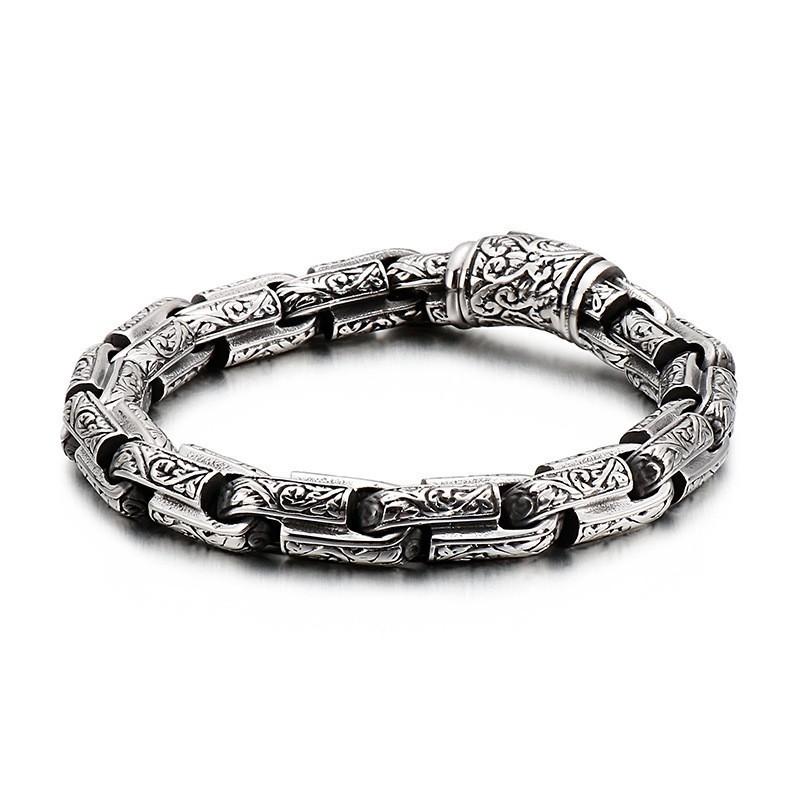 Muoti Cool Titanium Dragon Head -Korut Miehille Vintage Trendy Men Casting Titanium Dragon -Rannekoru Muoti Cool Titanium Dragon Head -Korut Miehille Vintage Trendy Men Casting Titanium Dragon -Rannekoru