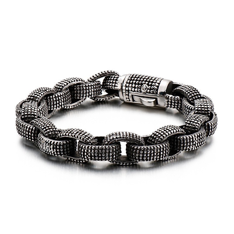 Muoti Cool Titanium Tap Jewelry Miesten Vintage Trendy Miesten Valettu Titaani Lohikäärme Rannekoru