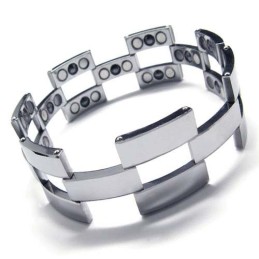 Muodikas Volframikarbidi 22 Mm Leveä Miesten Rannekoru