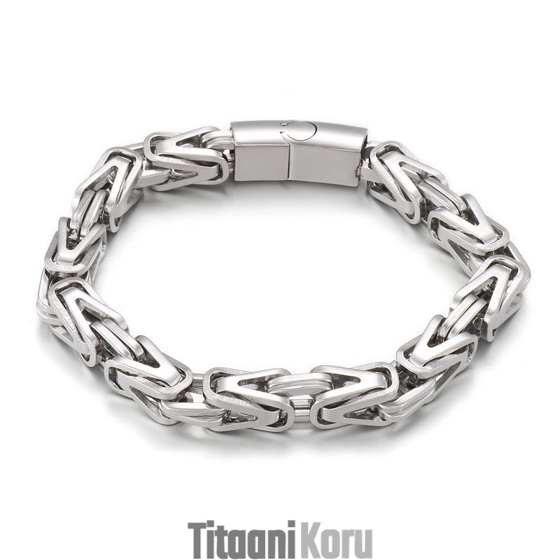 Cool Rock Hip-Hop V-Muotoinen Titaanirannekoru Miehille Cool Rock Hip-Hop V-Muotoinen Titaanirannekoru Miehille