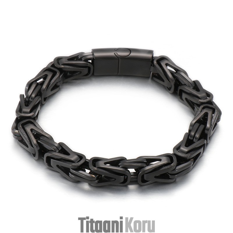 Cool Rock Hip-Hop V-Muotoinen Titaanirannekoru Miehille Cool Rock Hip-Hop V-Muotoinen Titaanirannekoru Miehille