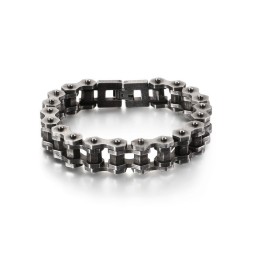 Vintage Biker Chain Rocker Polkupyörän Ketjurannekoru Titaanista