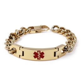 Edition Fashion Curved Brand Red Medical Logo Miesten Rannekoru Titaanikorut
