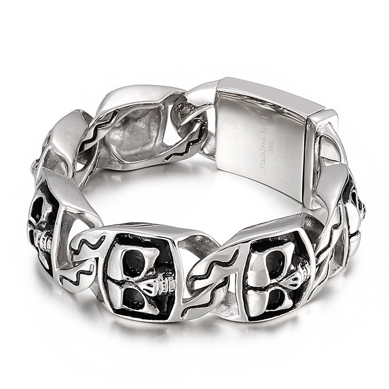 Suosittu Cool Skull -Miesten Titaanirannekoru Suosittu Cool Skull -Miesten Titaanirannekoru