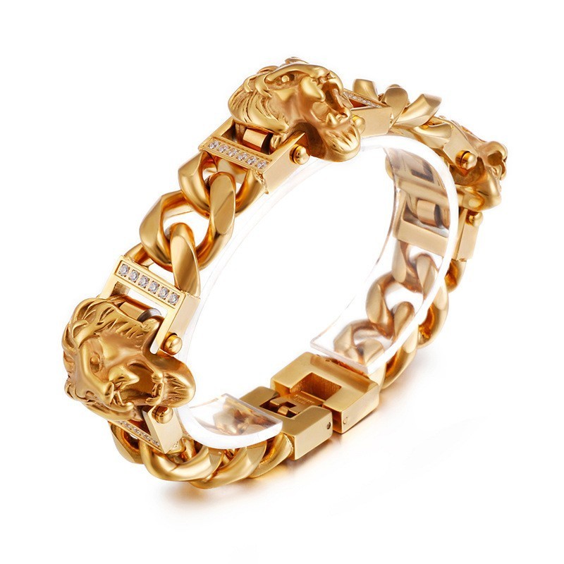 Leijonanpäärannekoru Rannekoru Rannekoru Hiphop-Katutanssi Miesten Titaanikorut