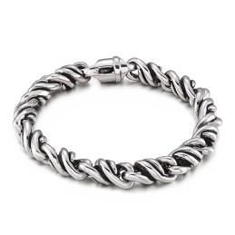 Muodikas Twist Titanium -Rannekoru Miehille