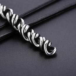 Muoti Kiillotettu Snap Titanium Miesten Rannekoru Lahjoiksi
