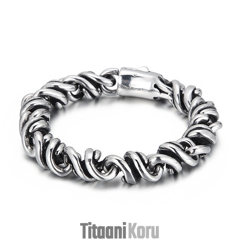 Muoti Kiillotettu Snap Titanium Miesten Rannekoru Lahjoiksi Muoti Kiillotettu Snap Titanium Miesten Rannekoru Lahjoiksi