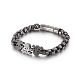 Muoti Street Style Hip-Hop Skull Miesten Titaanirannekoru