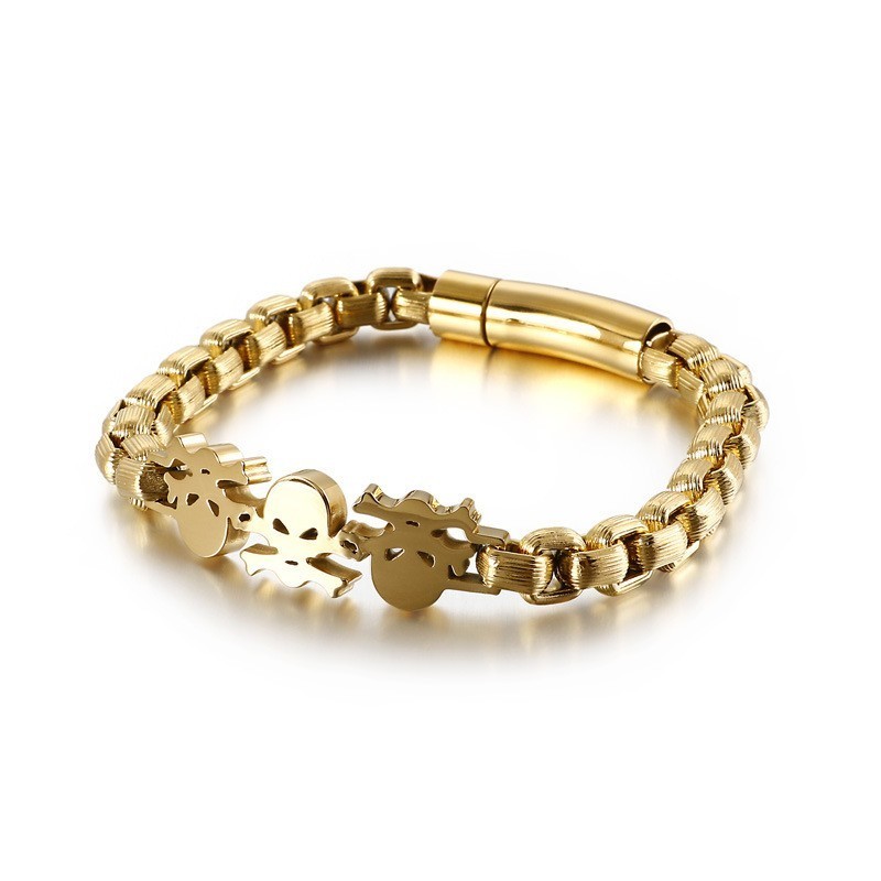 Muoti Street Style Hip-Hop Skull Miesten Titaanirannekoru Muoti Street Style Hip-Hop Skull Miesten Titaanirannekoru