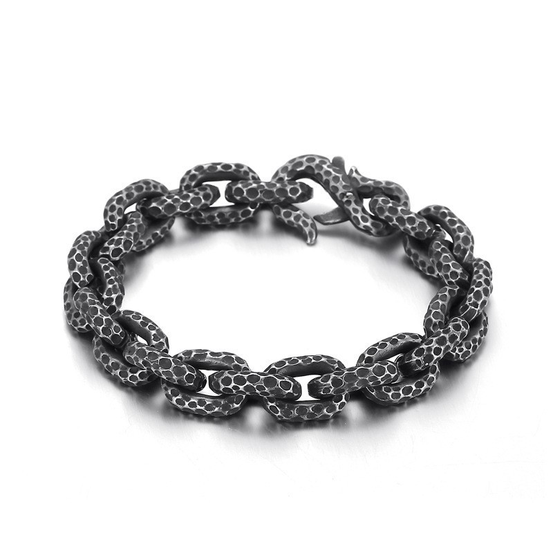 Muoti Polka Dot Titanium -Rannekoru Miehille Muoti Polka Dot Titanium -Rannekoru Miehille
