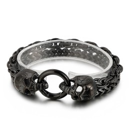 Cool Fashion Chic Style Skull Titanium Miesten Rannekorutarvikkeet
