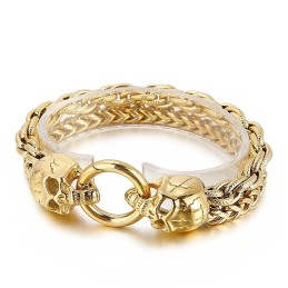 Cool Fashion Chic Style Skull Titanium -Rannekoru Miehille