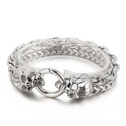 Cool Fashion Chic Style Skull Titanium -Rannekoru Miehille