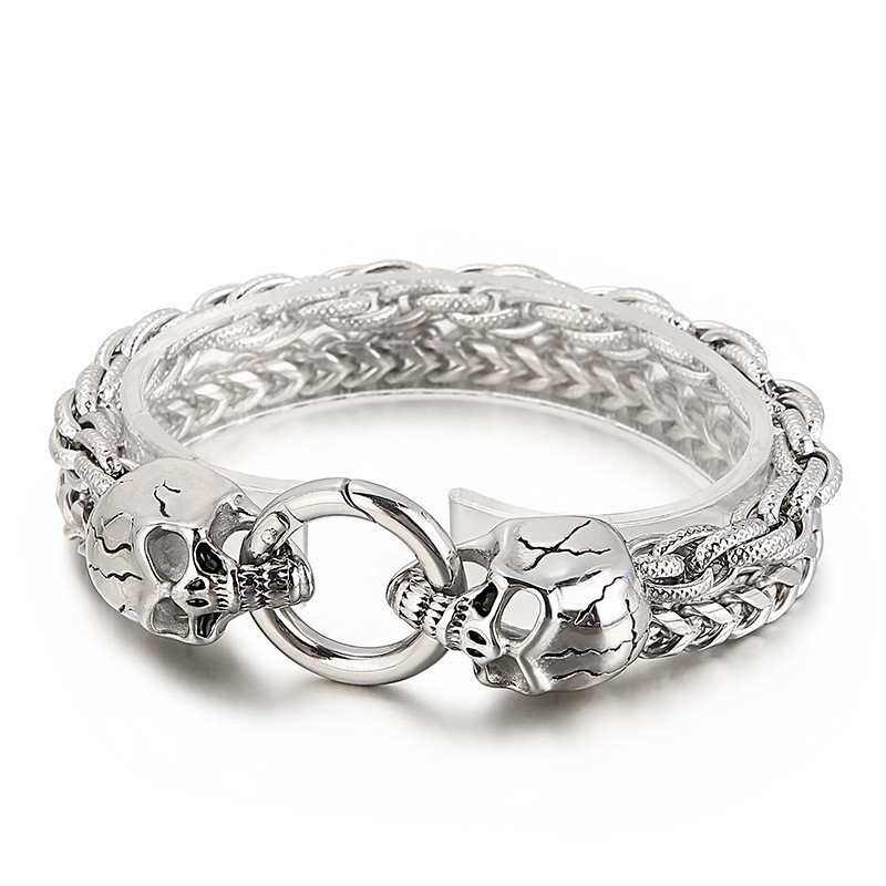 Cool Fashion Chic Style Skull Titanium -Rannekoru Miehille Cool Fashion Chic Style Skull Titanium -Rannekoru Miehille