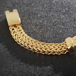 Street Cool Double Keel Gold Miesten Titaanirannekoru