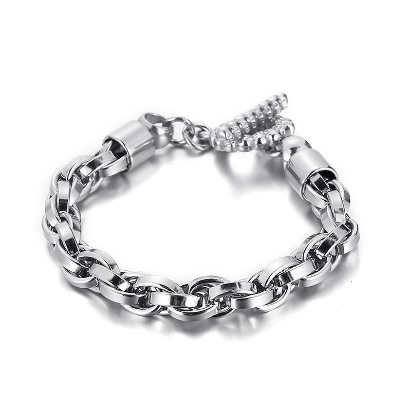 Cool Fashion Skull Solki Titanium Rannekoru Miehille